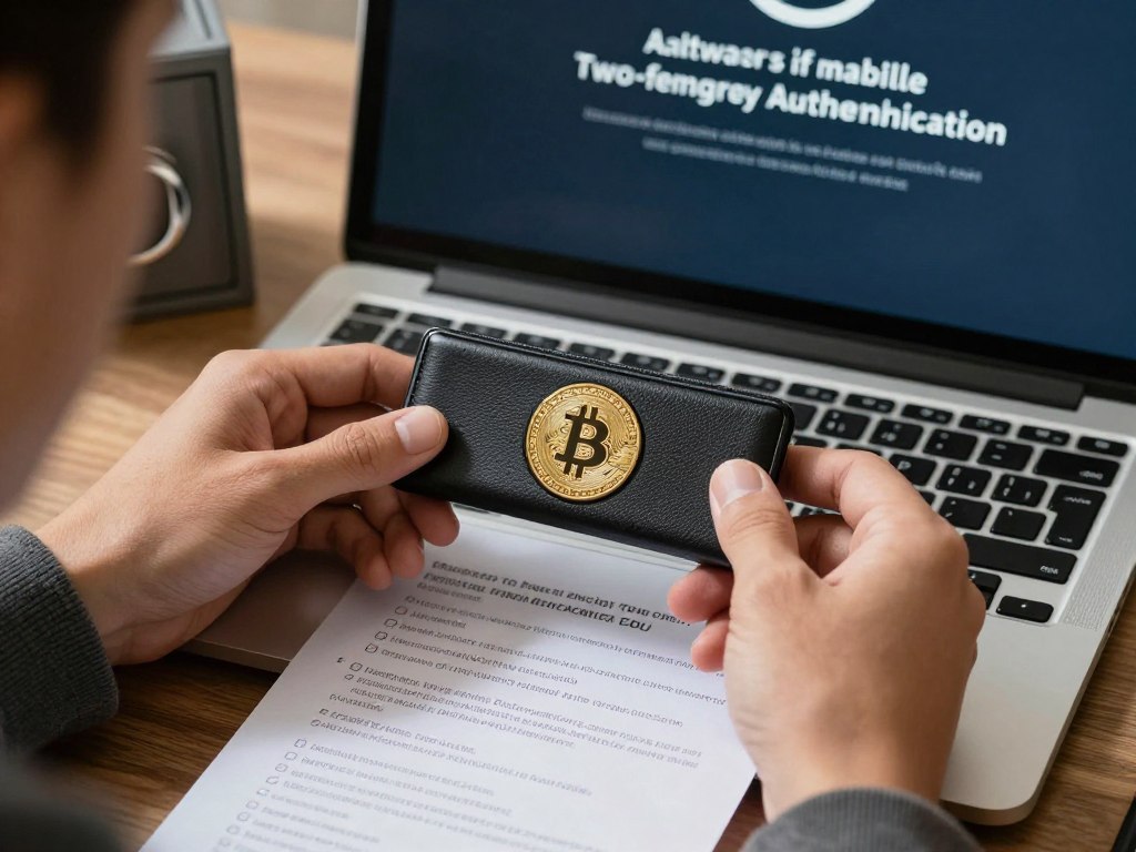 Person securing their Bitcoin with hardware wallet and security practices