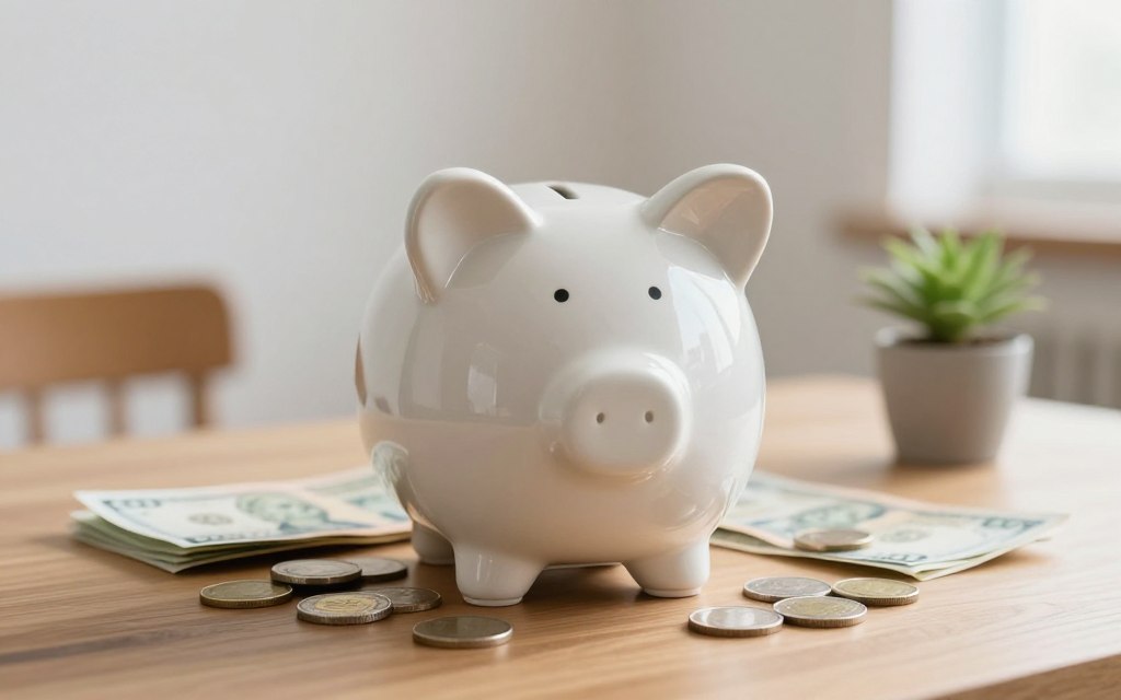 Piggy bank representing emergency fund savings for young adults